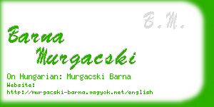 barna murgacski business card